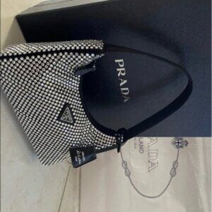Prada Satin Mini Crystal Bag RARE NWT